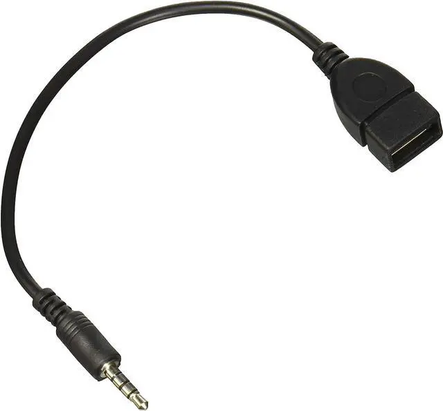 Alt view image 3 of 7 - AUX Audio Plug Male to USB 2.0 Female OTG Adapter 3.5mm (1/8 inch) Converter Cable for Playing Music with U-Disk in Your Car 3.5mm AUX Port Audio