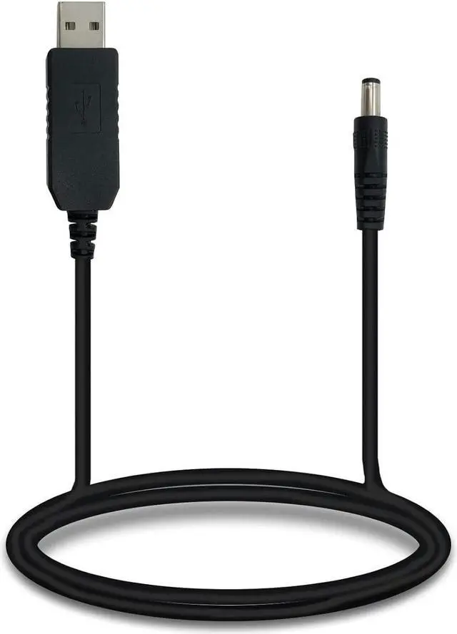 Main image of 9V USB Cable DC 5V Set Up to 9 Volt Converter Power Cord Barrel Tip 5.5 X 2.5MM