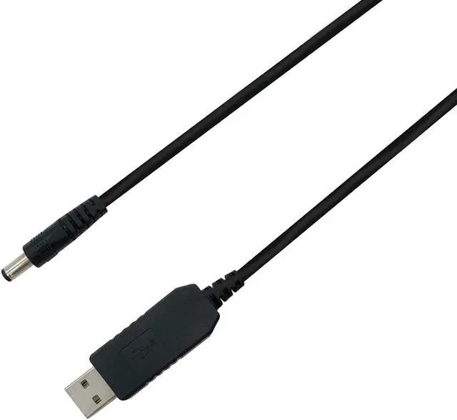 Alt view image 2 of 4 - 9V USB Cable DC 5V Set Up to 9 Volt Converter Power Cord Barrel Tip 5.5 X 2.5MM