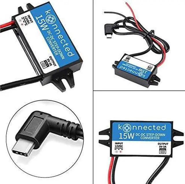 Alt view image 2 of 2 - 12V to 5V DC USB Type-C Right Angle Step-Down Power Converter Buck Converter 15W Output 3A at 5V USB Type-C Power Supply Waterproof (12V to 5V USB-C Power Converter)