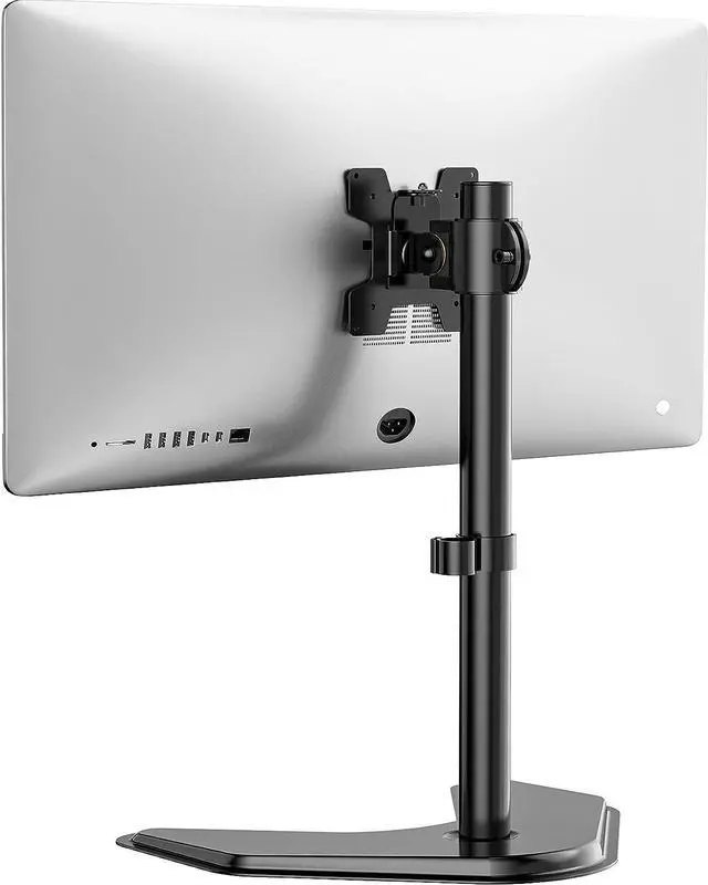 Main image of WALI Single Monitor Stand, Adjustable Monitor Stand for One Screen up to 32inch, Universal Freestanding Monitor Stand for hp acer lg Monitor with monting Holes 75 to 100mm (MF001),Black