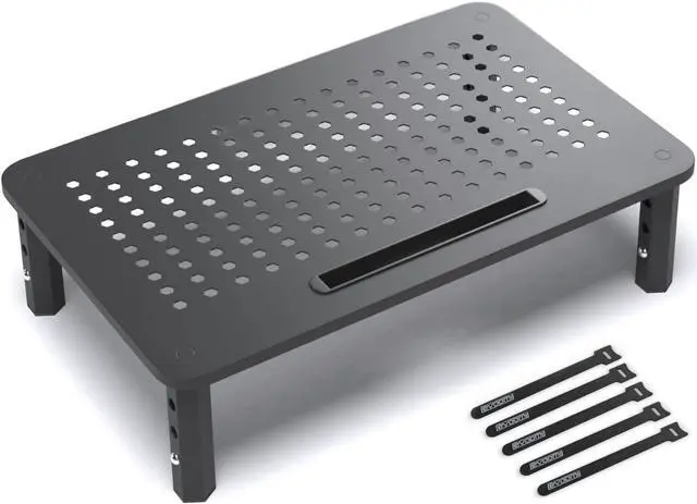 Main image of Monitor Stand Riser - Upgraded for Faster Productivity - Anti-Skid HD Hexagonal Steel - Free Cable Ties - Computer Stand - Laptop Desktop Printer iMac (Simple)