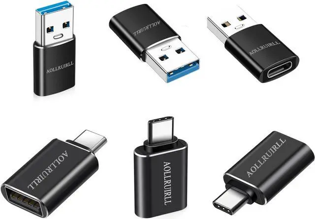 Main image of [6 Pack] USB C to USB Adapter (3 Pack)&USB to USB C Adapter (3 Pack) [Aluminum Shell] SuperSpeed Data Transfer & Fast Charging for iPhone/PC/Samsung/iPad/Laptop/MacBook/etc