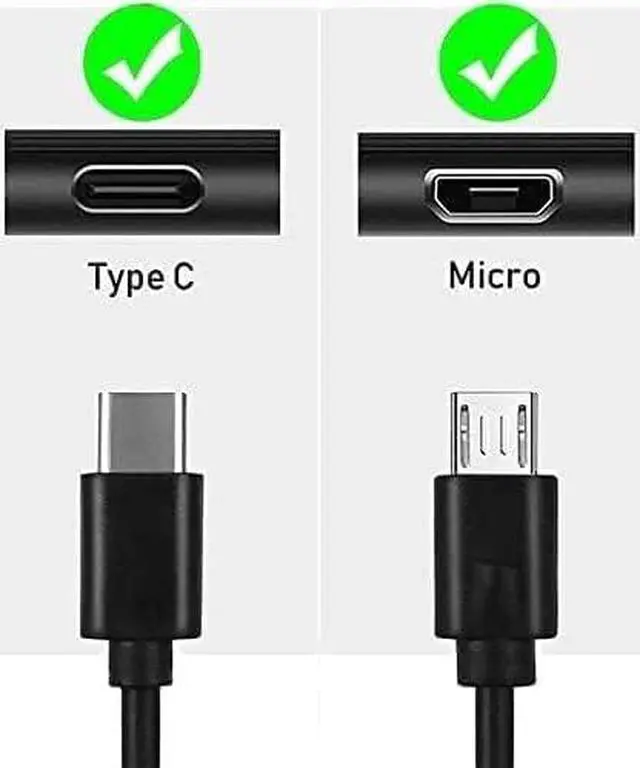 Alt view image 4 of 7 - UL Listed Fast Charger for Old and New Kindle Fire Tablets (Designed for use with All Fire Tablets and All Kindle E-Readers)-6.6Ft USB to Micro-USB and USB-C 2IN1 Braided Cable