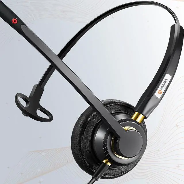 Alt view image 2 of 7 - USB Headset with Microphone Noise Cancelling & Audio Controls Single Ear (Monaural) Ultra Comfort USB Headset with Mic for Pc Computer Laptop Business Skype UC Webinar Call Center Office