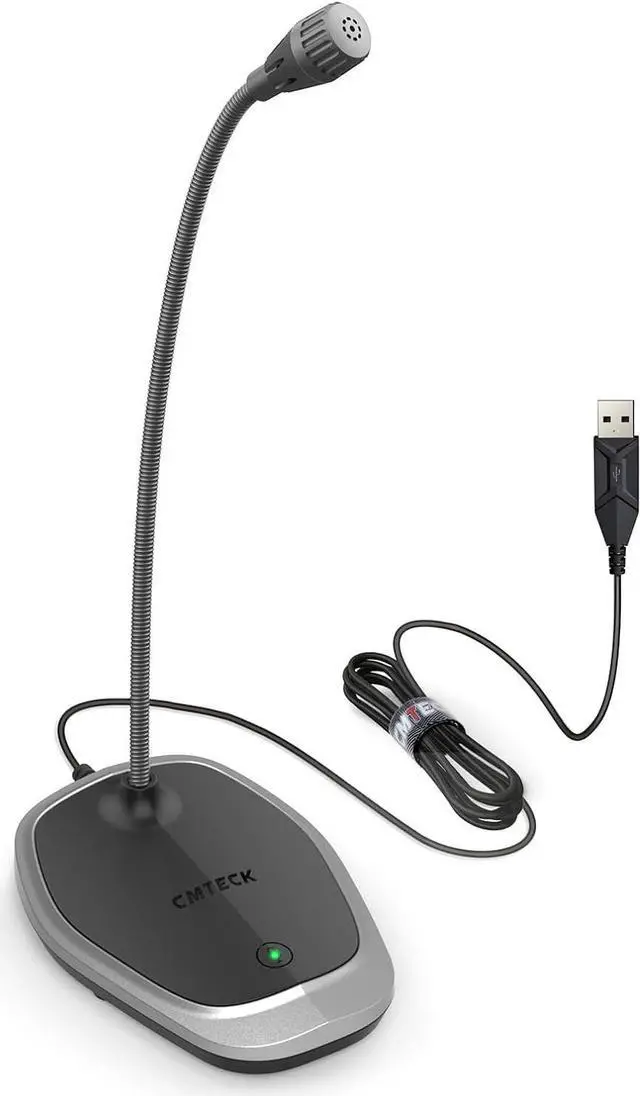 Alt view image 7 of 7 - USB Microphone, Plug & Play Microphone for PC, Desktop Omnidirectional Condenser Laptop Mic, Mute Button with LED Indicator, Compatible with Windows/Mac, Ideal for YouTube Videos, Skype, Recording