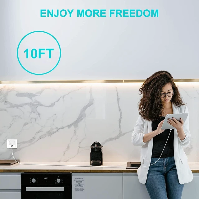 Alt view image 7 of 7 - iPad Pro Charger 20W USB C Fast Charger with 10FT Long Fast Charging Cord for iPad Pro 12.9 5th/4th/3rd 11 inch 3rd/2nd 13 inch M4 iPAD Air 5th/4th Generation/13/11 M3 M2 iPad 10th/11th(A16) Mini A17