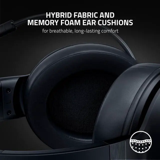 Alt view image 5 of 7 - V3 X Wired USB Gaming Headset: Lightweight Build - Triforce 40mm Drivers - HyperClear Cardioid Mic - 7.1 Surround Sound - Chroma RGB Lighting - Black
