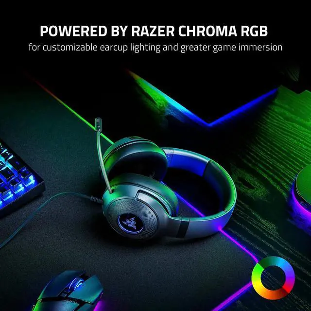 Alt view image 7 of 7 - V3 X Wired USB Gaming Headset: Lightweight Build - Triforce 40mm Drivers - HyperClear Cardioid Mic - 7.1 Surround Sound - Chroma RGB Lighting - Black