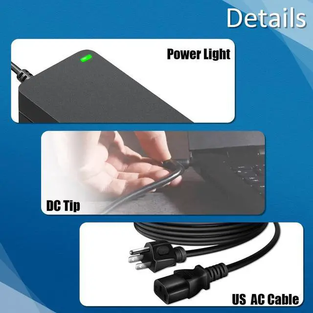 Alt view image 5 of 6 - 19V Laptop Charger for Gateway GWTN156-1BK GWTN156-1BL GWTN156-4BL GWTN156-5BK GWTN156-7BL GWTN156-7BK GWTN141-4BL GWTN141-4GR GWTN141-10BK GWTN141-10BL GWNR71517-BL BK AC Adapter Power Supply