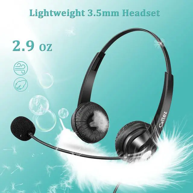 Alt view image 6 of 7 - 3.5mm Headset with Microphone Noise Cancelling for Cell Phone PC Laptop Stereo Computer Headphones for iPhone  Mac Call Center Office Skype in-line Control Clear Chat