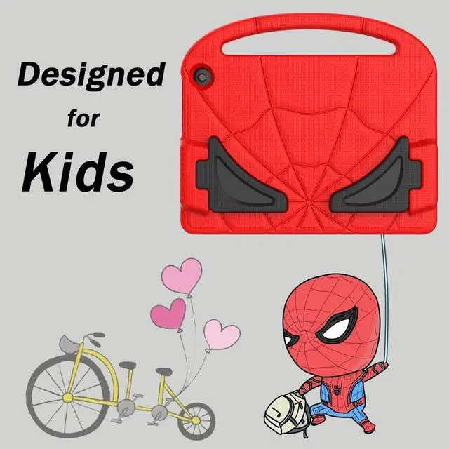 Alt view image 6 of 6 - Tablet Case for 10.1in Tablets(Only 2023/2021 Released 13/11th Gen Models) Not Suitable for Onn iPad 10.1 inch Tablets Shockproof 10.1 Kids Case with Screen Protector Handle Stand -Red
