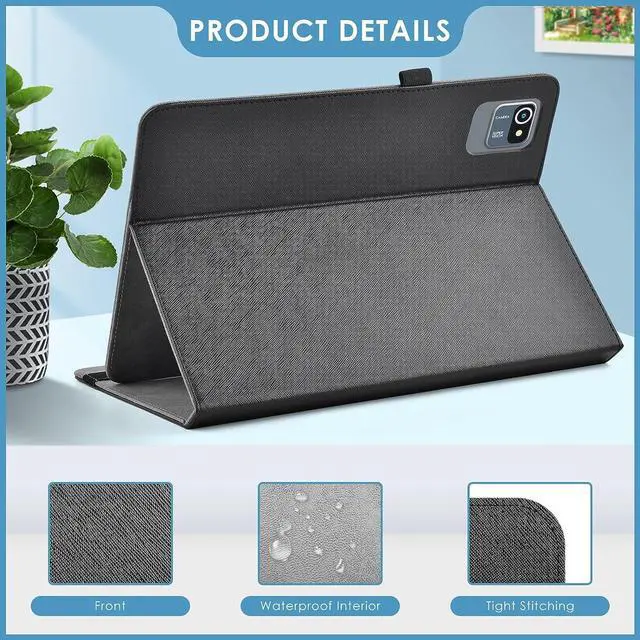 Alt view image 7 of 7 - Universal 10 inch Tablet Case 10.1 inch Android Tablet Cover Shell for 10.1 inch Tablet Leather Protective Cover 2-Angle Viewing with 3 Card Slots