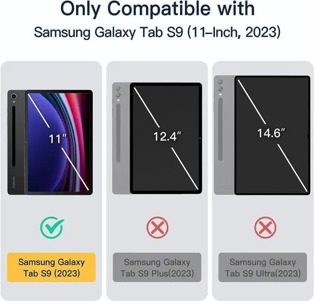 Alt view image 2 of 6 - for  Galaxy Tab S9 11-Inch and Galaxy Tab S10 Lite / S10 FE / S9 FE 10.9-Inch Screen Protector and for  Galaxy Tab S9 11-Inch Case Bundle