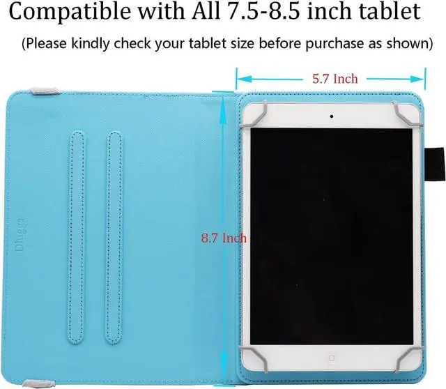Alt view image 6 of 6 - Universal 7 8 Inch Android Tablet Case PU Leather 360 Degree Rotating Multi-Angle Viewing Stand Case Cover for 7.0 8.0 and All 7.0-8.5 Inch Tablet Shiny Butterfly