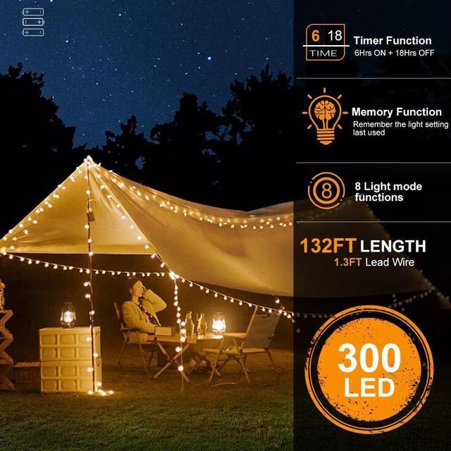 1pc Red Led Battery Powered Outdoor Camping Tent Light, Work Light (battery  Not Included)