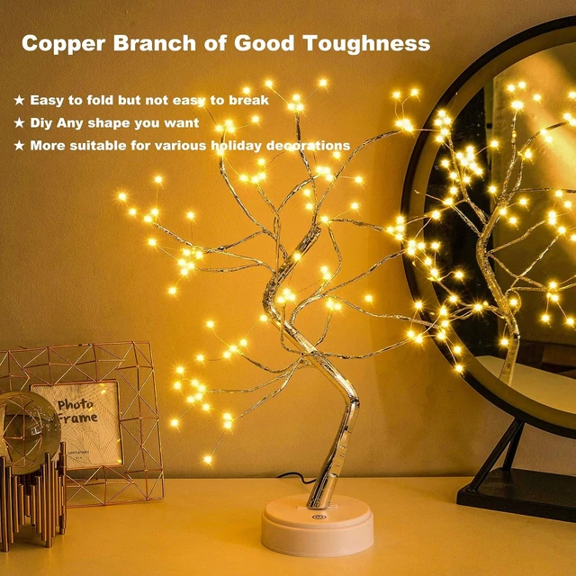 Alt view image 4 of 7 - OURBAOFU 20'' 108LED Fairy Sparkly Tree Lamp with Remote Control