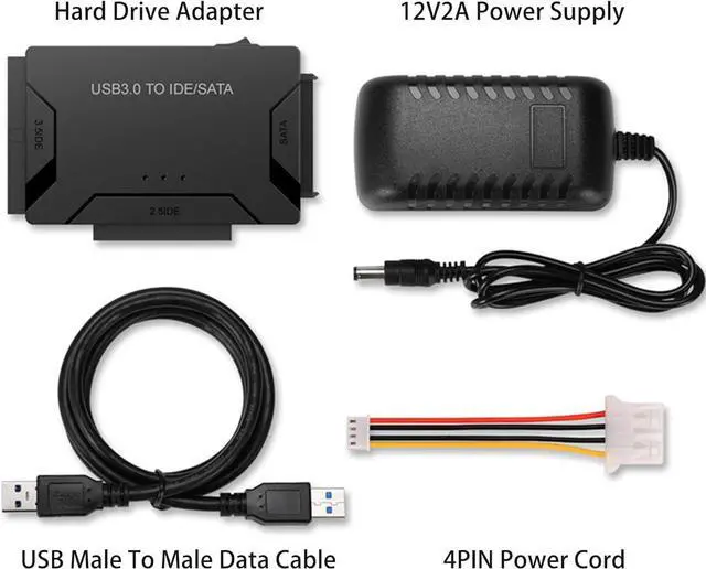 Alt view image 3 of 7 - USB 3.0 to IDE/SATA Hard Drive Adapter External Hard Drive Reader Ultra Recovery Converter for 2.5 3.5in HDD | SSD DVD Optical Drive | Support UASP
