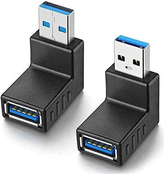 Main image of Super-Speed USB 3.0 Adapter Converter Coupler Connector 90 Degree Male to Female Combo Vertical (Up and Down Angle)