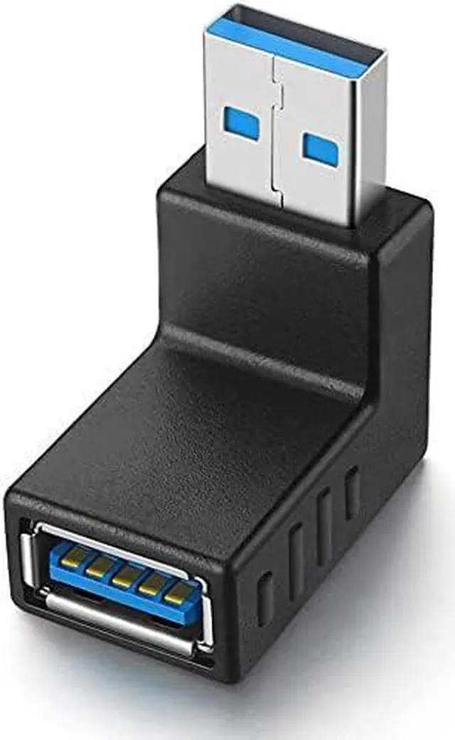 Alt view image 7 of 7 - Super-Speed USB 3.0 Adapter Converter Coupler Connector 90 Degree Male to Female Combo Vertical (Up and Down Angle)