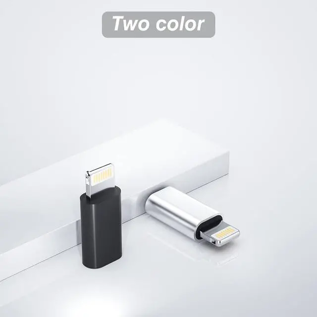 Alt view image 7 of 7 - Micro USB Female to Lightning Male Adapter(3pack)Android Charge Cable Connector Charging & Data Sync Converter Port Compatible for Apple Iphone 13 12 11 Pro Max Mini Xs Se 7 X Xr 8 Plus 6 6s 5 5s Ipad