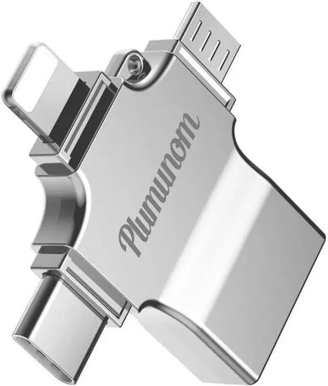 Main image of 3 in 1 OTG Converter Type C and Micro USB to 3.0 Female Adapter Use for Data Transmission The USB OTG Adapter is Suitable for Media TV Sticks Android Phones or Tablets (Silver)