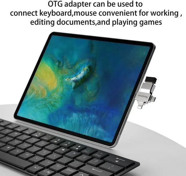 Alt view image 7 of 7 - 3 in 1 OTG Converter Type C and Micro USB to 3.0 Female Adapter Use for Data Transmission The USB OTG Adapter is Suitable for Media TV Sticks Android Phones or Tablets (Silver)