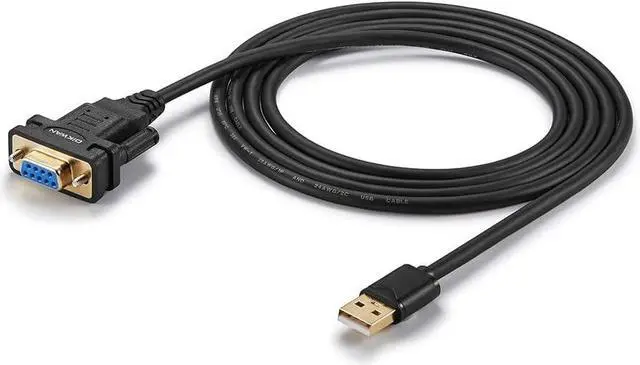 Alt view image 7 of 7 - USB to RS232 Adapter with FTDI Chipset 6.6ft USB 2.0 Male to RS232 Female DB9 Serial Converter Cable for Cashier Register Modem Scanner Digital Cameras CNC Black
