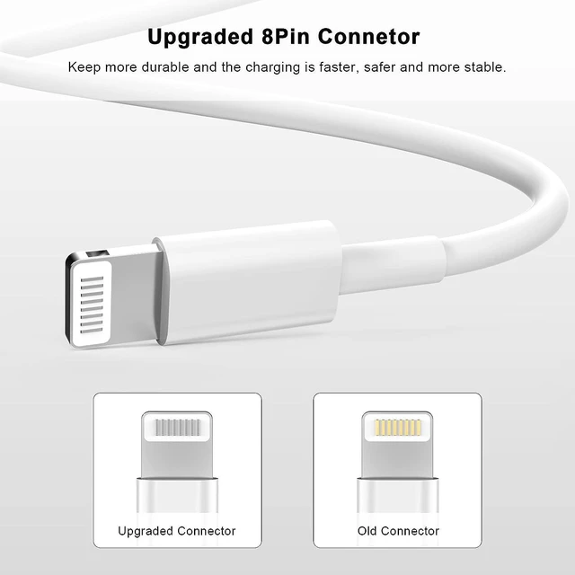 Alt view image 3 of 7 - Lightning to 30 Pin Adapter, Apple MFi Certified No Audio 8 Pin Male to 30 Pin Female Connector Converter with iPhone Lightning Charger Cable and Data Transfer Compatible iPhone 14 13 12 11 Xs X 8 7 6