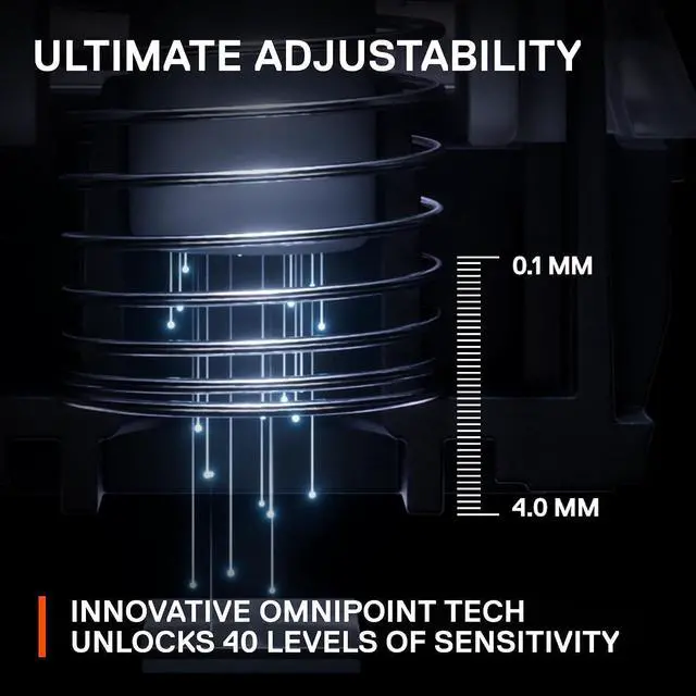 Alt view image 5 of 7 - HyperMagnetic Gaming Keyboard  World's Fastest Keyboard  Adjustable Actuation  OLED Screen  RGB  USB Passthrough?