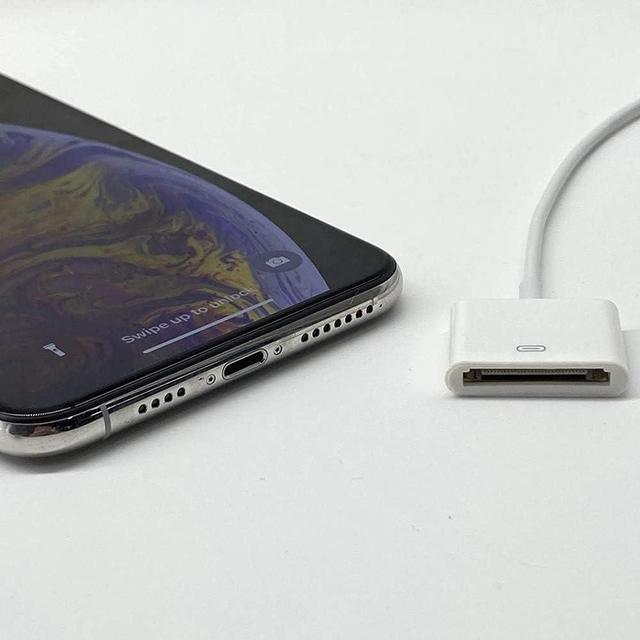 Alt view image 4 of 7 - Lightning to 30-Pin Adapter MFi Certified 8-Pin Male to 30-Pin Female Converter Charging Data Sync Cable Connector Compatible iPhone 12/11/X/8/7/6/5/iPad/iPod White (No Audio)