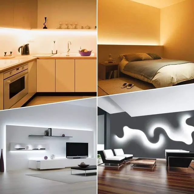 Alt view image 7 of 7 - 20ft Tunable White LED Strip Light Kit Dimmable 3000K-6500K 24V Tape Light with RF Remote Flexible Rope LED Ribbon for Bedroom Home Lighting Mirror Kitchen Bar Cabinet Daylight Warm White