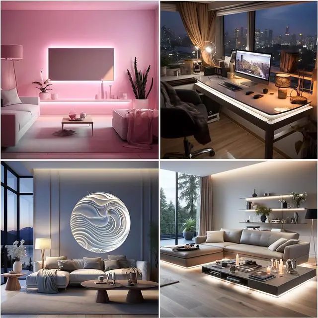 Alt view image 2 of 7 - Led Strip Lights 5V USB 6.56ft/2m 640 LEDs Touch stepless Dimmable USB COB LED Strip Light 6000K White 10W Flexible 5v led Lights for Bedroom Kitchen DIY Lighting Room Decor tv led Lights