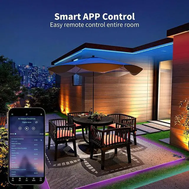 Alt view image 5 of 7 - Led Neon Rope Lights 32.8Ft Control with App/Remote Multiple Modes Music Sync Led Neon Strip Lights 12v RGB LED neon Rope Lights for Bedroom Room Outdoors Decor