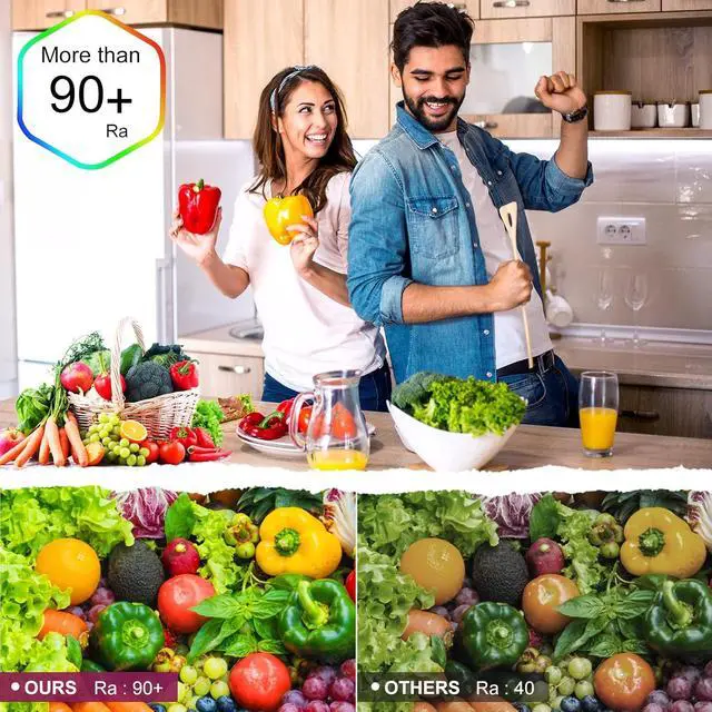 Alt view image 5 of 7 - LED Strip Light Cool White 5000K 16.4ft 24V DC COB Dimmable Tape Lights with RF Controller Premium High Density Power Adapter 1600LEDs Suitable for Bedroom Kitchen Cabinets Indoor Use