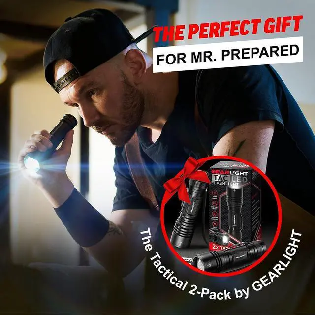 Alt view image 3 of 7 - GearLight LED Tactical Flashlights High Lumens - Mini Flashlights for EDC Carry - Compact Powerful Emergency Flashlights Made from Military-Grade Aluminum - Drop Resistant and Water Resistant