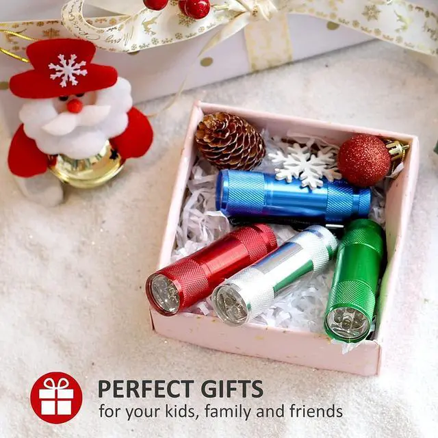 Alt view image 2 of 7 - FASTPRO 4-Pack Aluminum LED Flashlights Set with AAA Dry Batteries Included and Pre-Installed