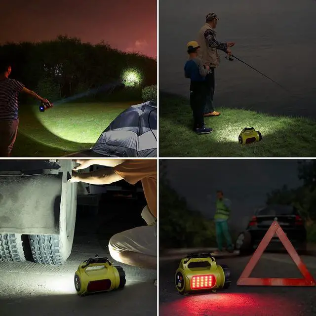 Alt view image 4 of 7 - LE Rechargeable LED Lantern Camping Essentials 1000LM 5 Light Modes Power Bank IPX4 Waterproof Lantern Flashlight for Hurricane Emergency Hiking Home and More USB Cable Included