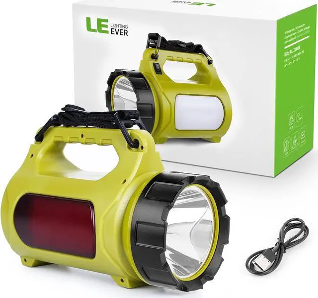 Alt view image 7 of 7 - LE Rechargeable LED Lantern Camping Essentials 1000LM 5 Light Modes Power Bank IPX4 Waterproof Lantern Flashlight for Hurricane Emergency Hiking Home and More USB Cable Included