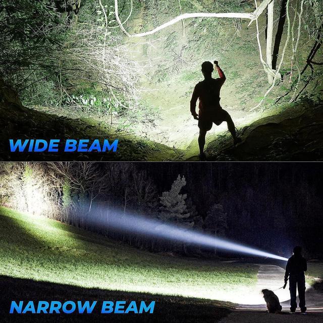 Alt view image 6 of 7 - Rechargeable LED Flashlights High Lumen,990,000 Lumens Super Bright Flashlight,Powerful Flash Light 7 Modes with COB Work Light IPX7 Waterproof for Outdoor Emergency Camping Hiking
