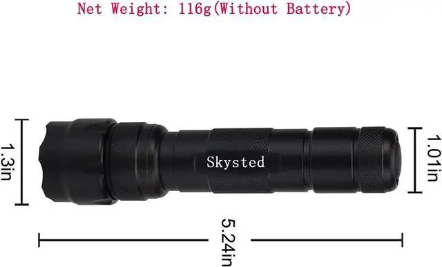 Alt view image 2 of 7 - WF-502B Single Mode 1200 Lumen Mini Portable Tactical Clip Handheld Flashlight Torch Lamp,for Outdoor Sports and Indoor Activities (Camping, Hiking, Hunting, etc.) (Black)