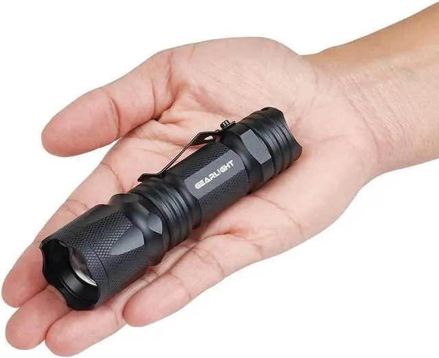Alt view image 4 of 7 - M3 Mini LED Flashlight - 2 Bright Small Tactical Flashlights with High Lumens and Pocket Clip for Camping Outdoor & Emergency Use ? - Black