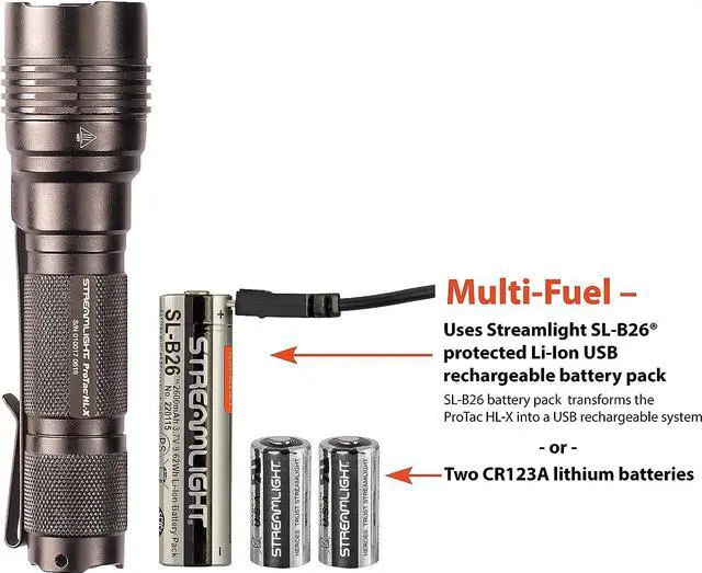 Alt view image 4 of 6 - 88084 ProTac HL-X 1000 Lumens Tactical Light Includes Rechargeable Battery, USB Cord, and Holster, Clamshell Packaging, Black