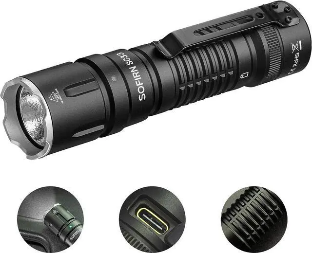 Main image of Tactical Flashlight Rechargeable Flashlights High Lumens - Sofirn SC33 Super Bright Flashlight 5200 Lumens, Powerful Flashlight High Powered, Waterproof LED Flashlights for Home Camping Outdoor Work