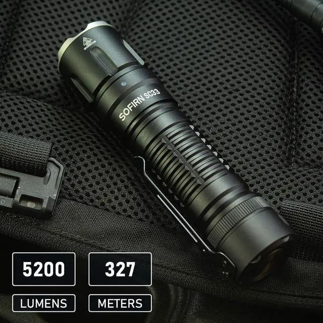 Alt view image 2 of 7 - Tactical Flashlight Rechargeable Flashlights High Lumens - Sofirn SC33 Super Bright Flashlight 5200 Lumens, Powerful Flashlight High Powered, Waterproof LED Flashlights for Home Camping Outdoor Work