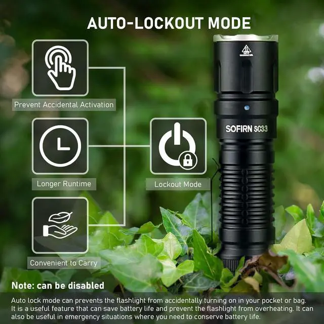 Alt view image 7 of 7 - Tactical Flashlight Rechargeable Flashlights High Lumens - Sofirn SC33 Super Bright Flashlight 5200 Lumens, Powerful Flashlight High Powered, Waterproof LED Flashlights for Home Camping Outdoor Work