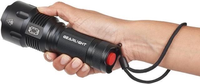 GearLight LED Flashlight Pack -2 Bright, Zoomable Tactical Flashlights with  High Lumens and 5 Modes for