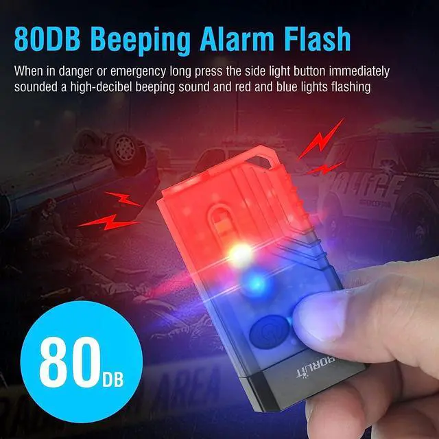 Alt view image 4 of 7 - BORUIT V10 Small Powerful Keychain Flashlight with 365nm UV Red Green Blue Light,High Lumens 1000 LM USB C Rechargeable Mini Pocket LED EDC Flash Light-14 Modes,Tail Magnet,Beeping Sound,Black