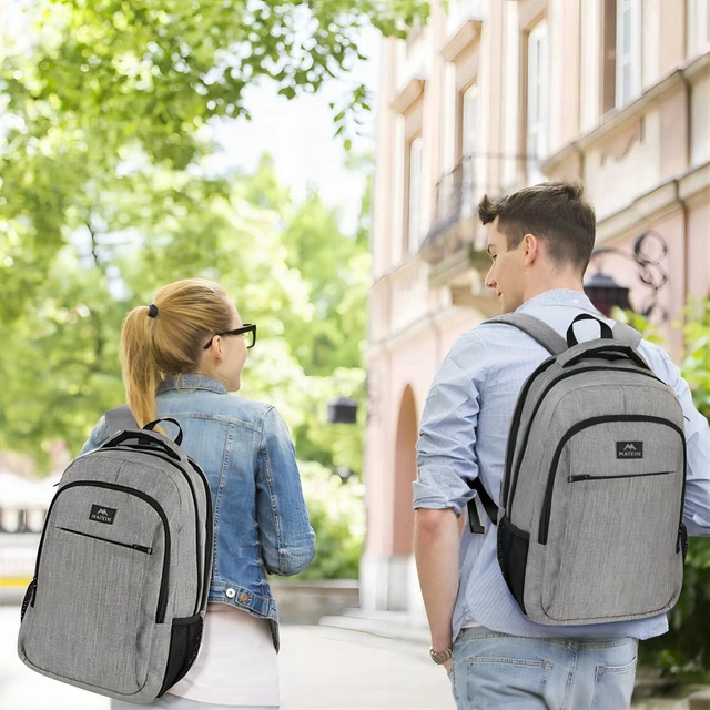 Alt view image 7 of 7 - Matein Travel Laptop Backpack, Business Anti Theft Slim Durable Laptops Backpack with USB Charging Port, Water Resistant College School Computer Bag Gifts for Men & Women Fits 15.6 Inch Notebook, Grey