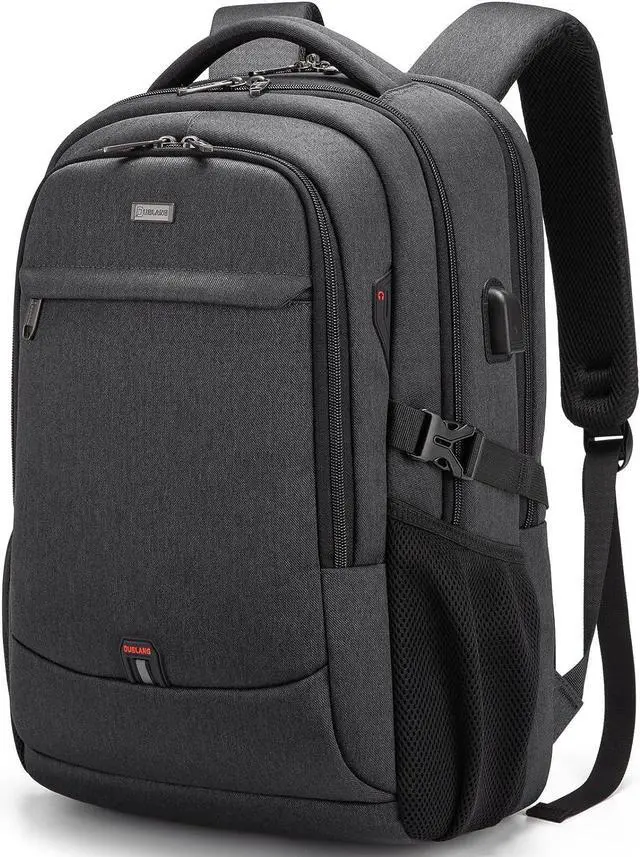 Main image of DUSLANG 17 Inch Laptop Backpack for Travel Water Resistant College Backpack for Men/Women Laptop Bag with USB Charging Port,Black